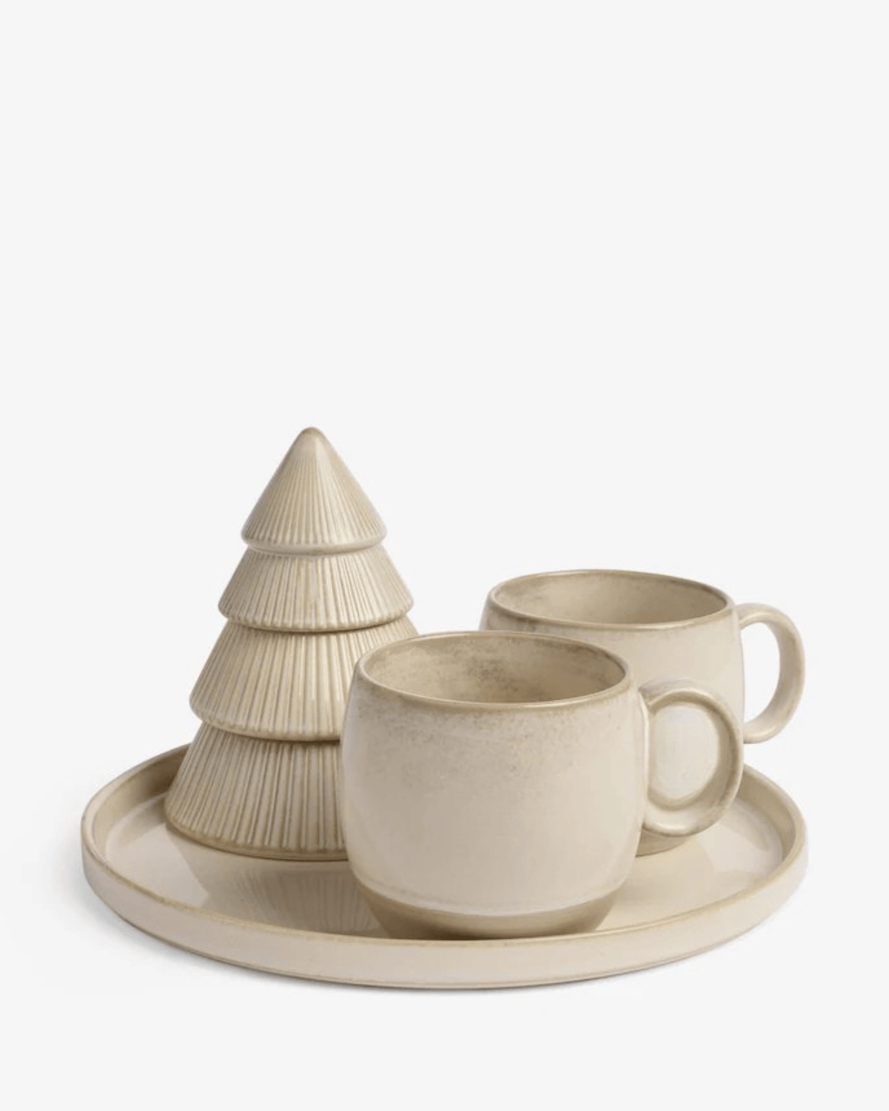 The Christmas Mug & Treat Station 5-Piece Ceramic Limited-Edition Set